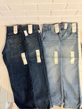 Boy’s Straight Leg Jeans - Dark Blue and Light Blue